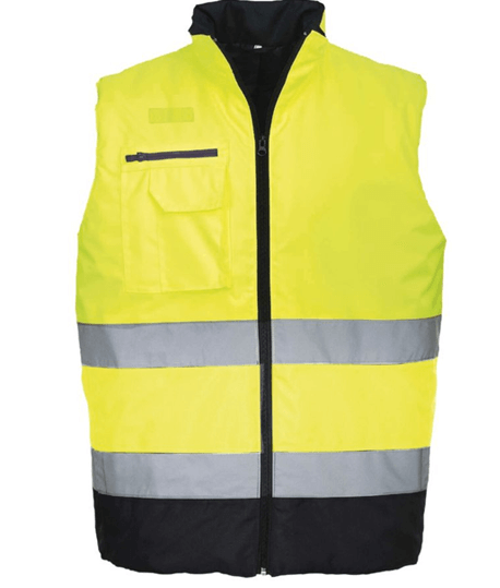 Gilet haute visibilité matelassé imperméable