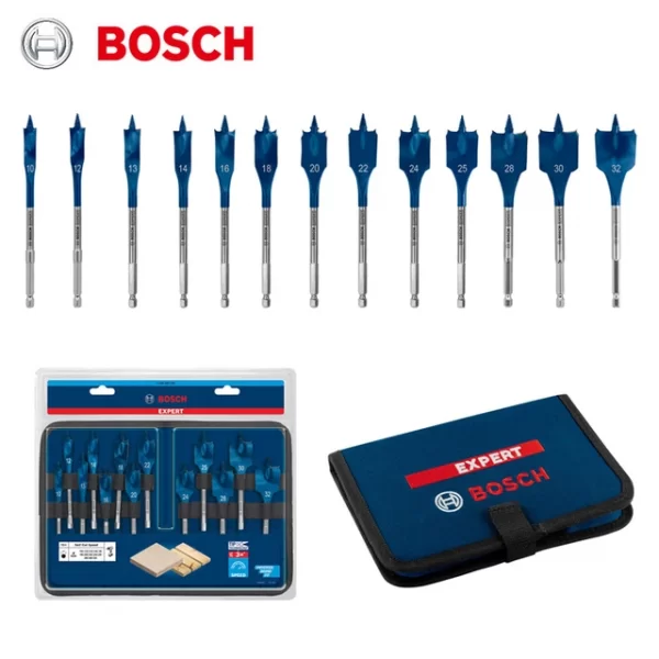 COFFRET DE 13 MÈCHES PLATES EXPERT SELF CUT SPEED, 10/12/13/14/16/18/20/22/24/25/28/30/32 MM BOSCH
