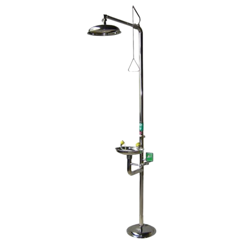 COMBINE LAVE-YEUX ET DOUCHE DE SECURITE ACIER INOXYDABLE