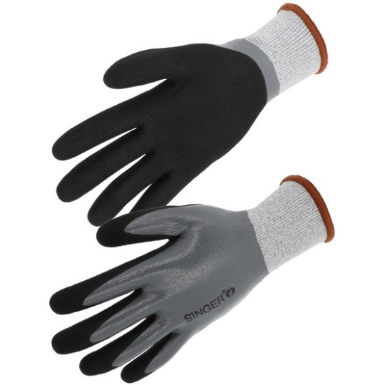 GANTS TRICOTÉS SANS COUTURE DOUBLE INDUCTION NITRILE SUR LA PAUME PHD557