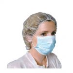 MASQUE CHIRURGICAL NON TISSE BLEU OU NOIR 3 PLIS BOITE DE 50