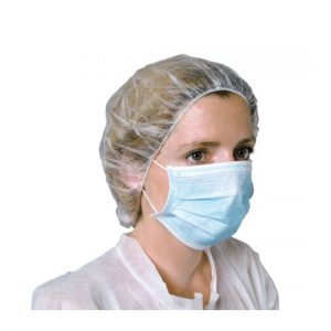 MASQUE CHIRURGICAL NON TISSE BLEU OU NOIR 3 PLIS BOITE DE 50