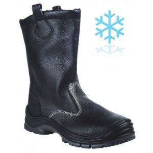 PAIRE DE BOTTES FOURRÉES CUIR IMPERMÉABLE NOIR S3 SRC BREME