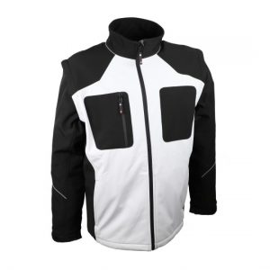 VESTE SOFTSHELL BLANC DÉPERLANT 94% POLYESTER 6% ÉLASTHANNE MANCHES AMOVIBLES VANGOG SINGER