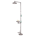 COMBINE LAVE-YEUX ET DOUCHE DE SECURITE ACIER INOXYDABLE