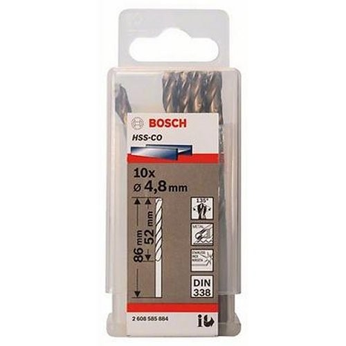 FORETS À MÉTAUX RECTIFIÉS HSS-CO, DIN 338 BOSCH